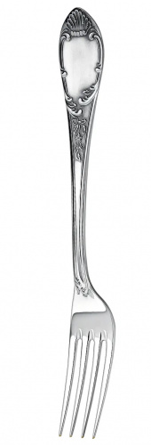 Серебряная столовая вилка «Престиж» с чернением