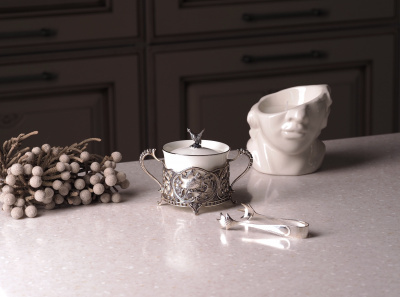 Сахарница «Глухариный край» с щипцами Сахарница «Глухариный край» с щипцами