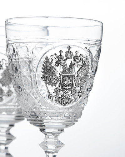 Кубки для вина «Единство» серебро 925 и хрусталь