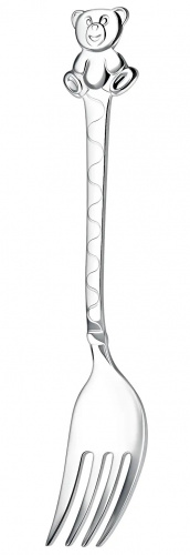 Вилка детская из серебра DODO «Медведь»