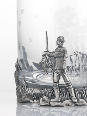 Стакан «Рыбалка» с серебром