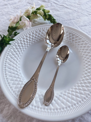 Набор из серебра «Император» столовая и чайная ложки