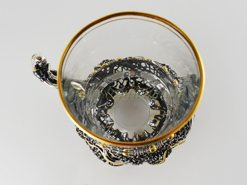 Подстаканник из серебра «Старик и невод»