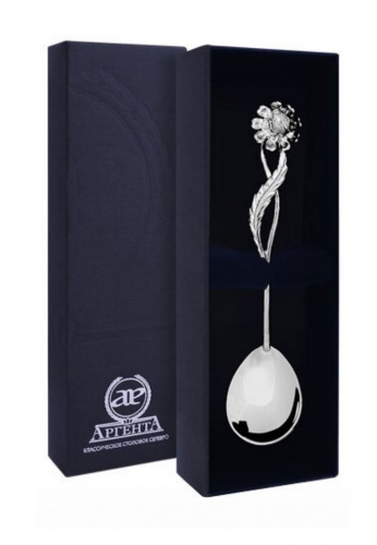 Серебряная чайная ложка «Ромашка»