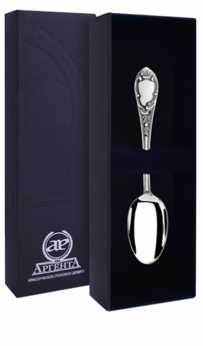 Серебряная кофейная ложка «Престиж» с чернением