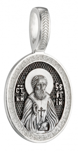 Подвеска из серебра «Сергий Радонежский»