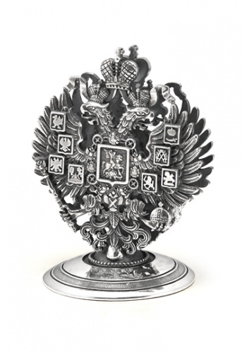 Подставка из серебра для визиток «Империя»