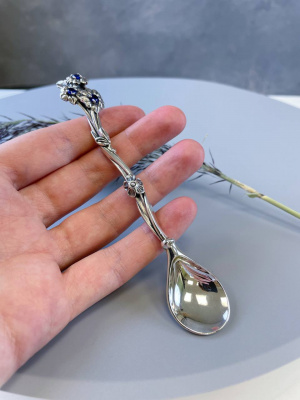 Чайная ложка «Незабудки» из серебра Чайная ложка «Незабудки» из серебра