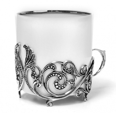 2 чашки чайные «Витые» с ложками