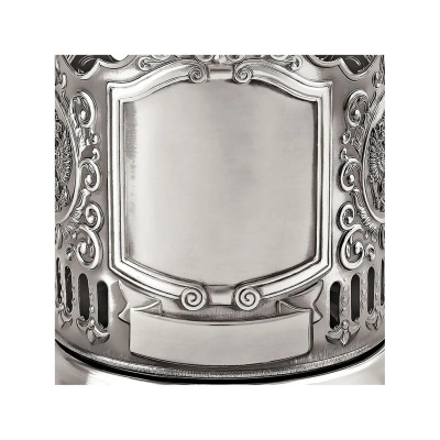 Подстаканник под гравировку «Герб РФ» никелированный с чернью