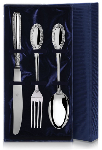 Серебряный столовый набор «Император» 3 предмета