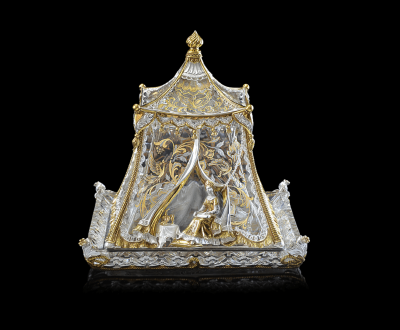 Серебряная лимонница с позолотой «Царь-девица»