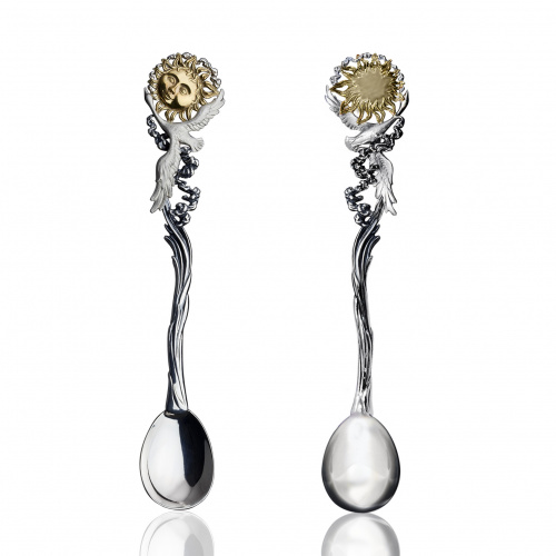 Чайная ложка из серебра «День»