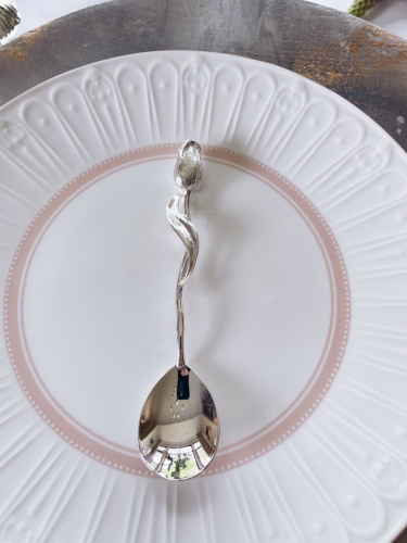 Чайная ложка из серебра «Тюльпан»