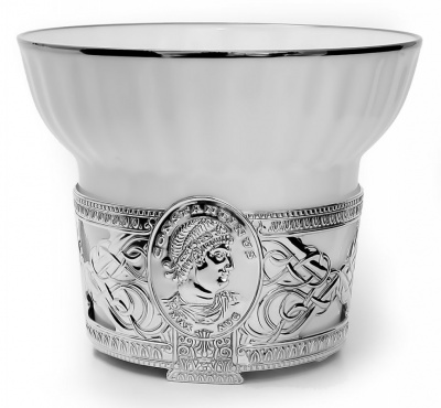 2 чашки чайные «Константин Великий» с ложками