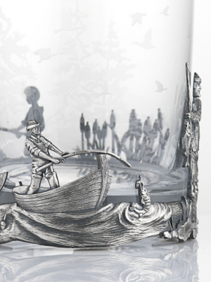 Стакан «Рыбалка» с серебром