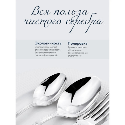 Серебряная чайная ложка с логотипом «Дева» с позолотой