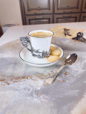 Набор «Охота» 6 кофейных чашек и ложек