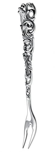Вилка из серебра для лимона «Охотничья»