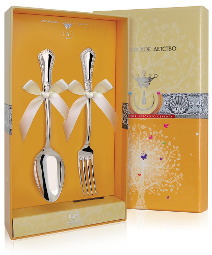 Серебряный набор десертный «Фаворит» 2 предмета