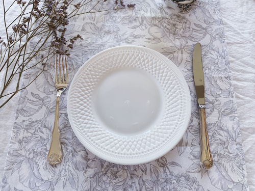 Серебряный набор «Визит» столовая вилка и нож