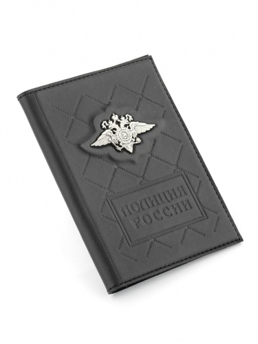Кожаная обложка для паспорта «Полиция»