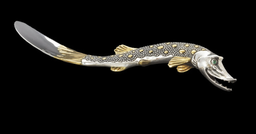 Серебряная икорница «Емеля»