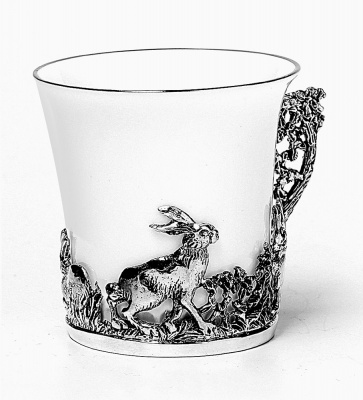 Чашка кофейная «Зайцы»