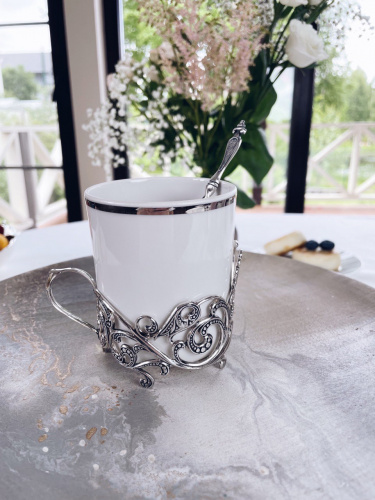 Чашка чайная «Витая» с ложкой