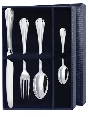 Серебряный набор столовый «Эгоист-Меридиан» 4 предмета