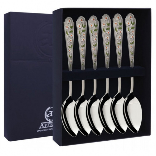 Набор из серебра «Лето-Ромашка» 6 чайных ложек