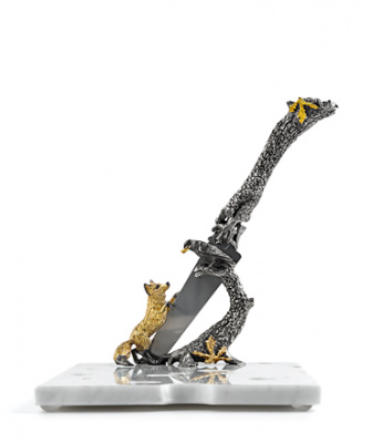 Доска с ножом для сыра «Ворона и лисица»