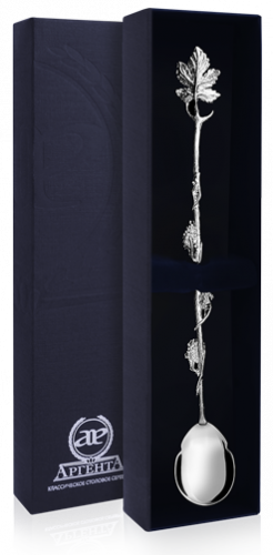 Серебряная ложка для напитков «Виноград»