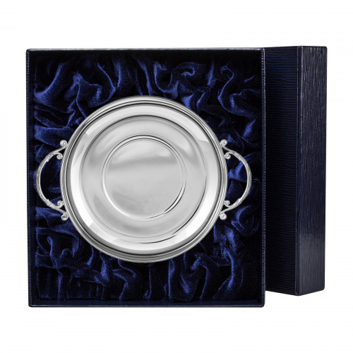 Серебряное блюдце в футляре