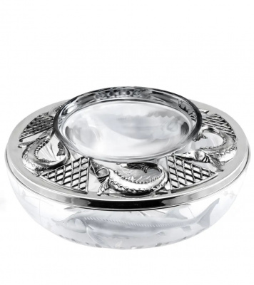 Серебряная икорница «Осетр»