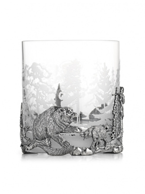 Стакан «Охота» с серебром