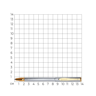 Серебряная ручка с позолотой