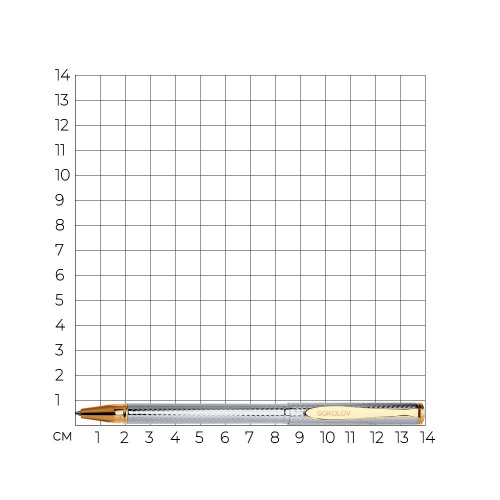 Серебряная ручка с позолотой