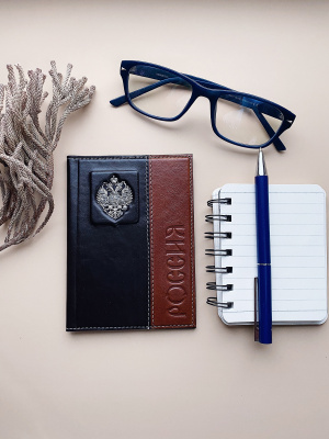 Обложка для паспорта «Символ» с серебром