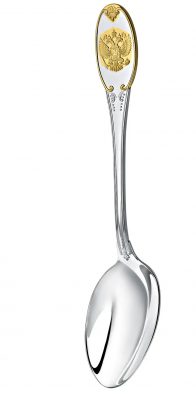 Чайная ложка из серебра «Единство» с позолотой Чайная ложка из серебра «Единство» с позолотой