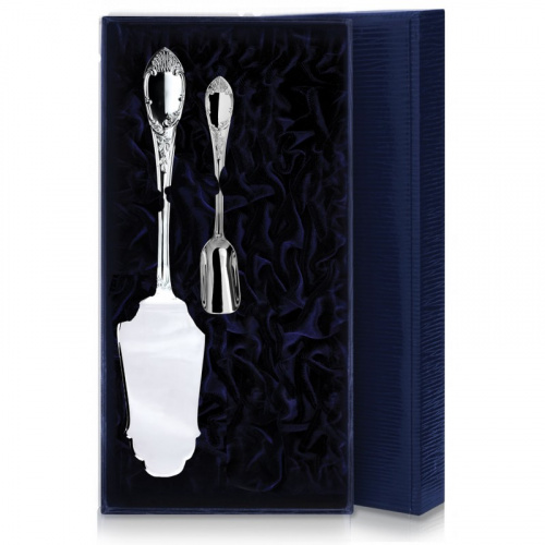 Серебряный набор для десерта «Престиж» №5