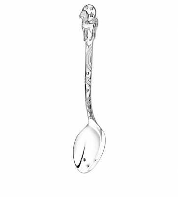 Серебряная детская ложка DODO "Единорог" с чернением
