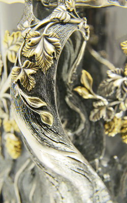 Серебряная пивная кружка «Медведь»