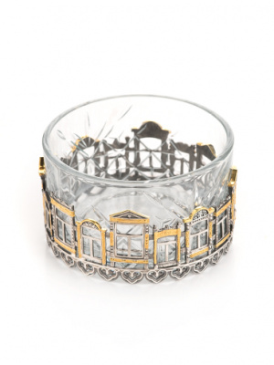 Креманка «Родные окна» серебро и хрусталь