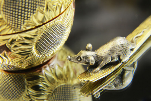 Чайная ложка серебряная «Мышка-Норушка»