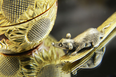 Чайная ложка серебряная «Мышка-Норушка»