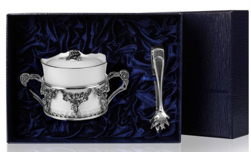 Сахарница «Роза» с щипцами