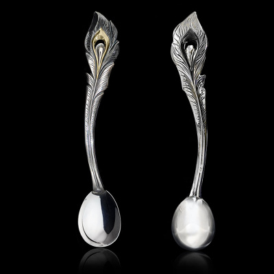 Серебряная чайная ложка «Перо»