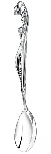 Серебряная чайная ложка «Ландыш»