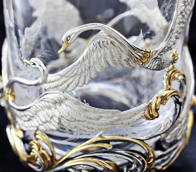 Серебряный подстаканник «Василиса Прекрасная»